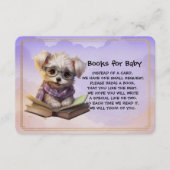 Books for Baby Cute Puppy Dog Reading A Book Begleitkarte (Vorderseite)