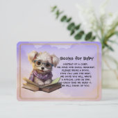 Books for Baby Cute Puppy Dog Reading A Book Begleitkarte (Stehend Vorderseite)
