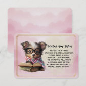 Books for Baby Cute Puppy Dog Reading A Book Begleitkarte (Vorne/Hinten)
