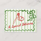 Books for Baby Green Bow Frame Enclosure Card Begleitkarte (Rückseite)