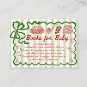 Books for Baby Green Bow Frame Enclosure Card Begleitkarte (Vorderseite)