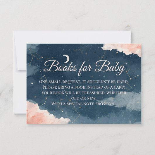 Books for Baby Insert | Constellation Watercolor Dankeskarte (Vorderseite)