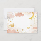 Books for Baby Insert | Cute Celestial Baby Shower Dankeskarte (Rückseite)