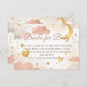 Books for Baby Insert | Cute Celestial Baby Shower Dankeskarte (Vorne/Hinten)