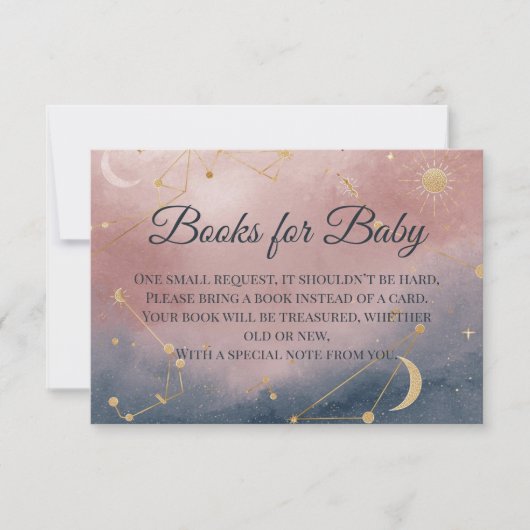 Books for Baby Insert | Modern Boho Celestial Show Dankeskarte (Vorderseite)
