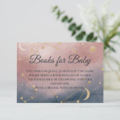 Books for Baby Insert | Modern Boho Celestial Show Dankeskarte (Stehend Vorderseite)
