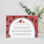 Books for Baby Ladybug Request Card Begleitkarte (Stehend Vorderseite)