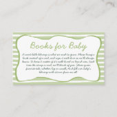 Books For Baby Matcha Green Tea Baby Shower Begleitkarte (Vorderseite)