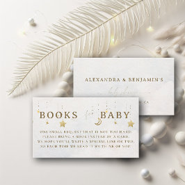 Books For Baby Moon White Twinkle Stars Shower  Begleitkarte