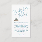 Books For Baby Nautical Waves Blue Boy Shower Begleitkarte (Vorderseite)