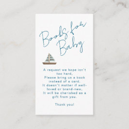 Books For Baby Nautical Waves Blue Boy Shower Begleitkarte