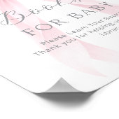 Books for baby Pink Coquette Bow Baby Shower Poster (Ecke)