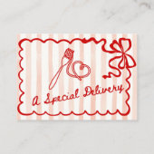 Books for Baby Red Bow Frame Enclosure Card Begleitkarte (Rückseite)