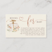 Books for Baby Rustic Pumpkin Floral Shower Begleitkarte (Vorderseite)