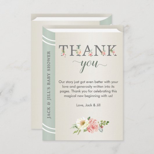 Books for Baby Sage Library Storybook Thank You Begleitkarte (Vorne/Hinten)