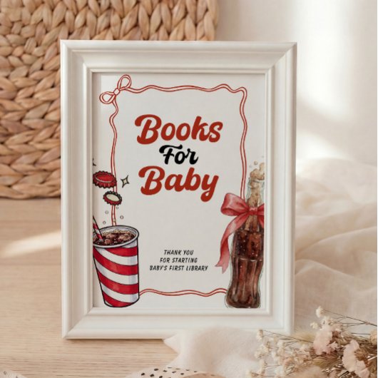Books for Baby She's Ready to Pop Sign Fotodruck