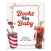 Books for Baby She's Ready to Pop Sign Fotodruck (Vorne)