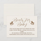 Books For Baby Shower Striped  Begleitkarte (Vorne/Hinten)