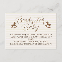 Books For Baby Shower Striped  Begleitkarte