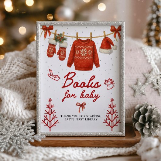 Books for Baby Winter Santa Sign Fotodruck