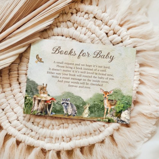Books for Baby Woodland Forest Animals Begleitkarte