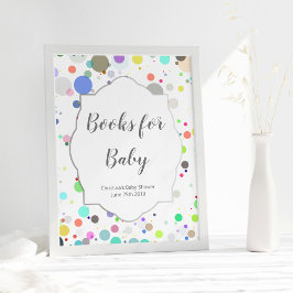 "Books for baby"-Zeichen | Geschlecht zeigt Baby-D Poster