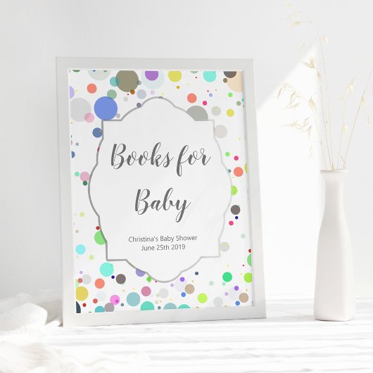 "Books for baby"-Zeichen | Geschlecht zeigt Baby-D Poster