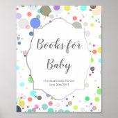 "Books for baby"-Zeichen | Geschlecht zeigt Baby-D Poster (Vorne)