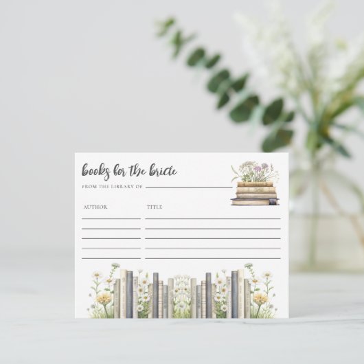 Books for the Bride Bridal Shower Begleitkarte (Stehend Vorderseite)