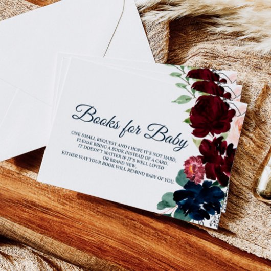 Books für Babykarten aus Burgund und Navy Begleitkarte