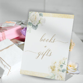 Books & Gifts Schild - Es ist ein Baby Shower Gold