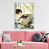 "Books in Winter" von Jessie Willcox Smith Leinwanddruck (Insitu (Wohnzimmer))