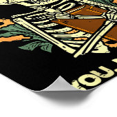 Books Make Me Happy Skeleton Read Reading Libraria Poster (Ecke)