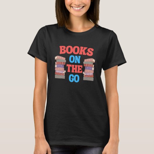Books On The Go Reading Book Discussion Club T-Shirt (Vorderseite)