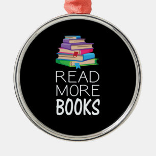 Books - Read More Books Ornament Aus Metall