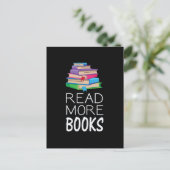 Books - Read More Books Postkarte (Stehend Vorderseite)