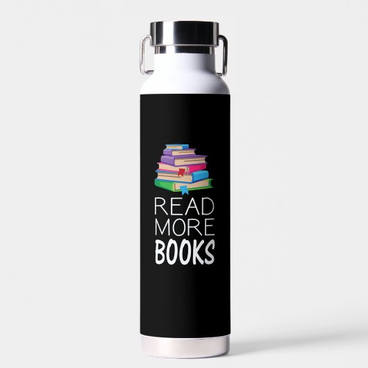 Books - Read More Books Trinkflasche (Vorne)