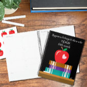 Books , Red Apple and Quote Teacher Planner Planer
