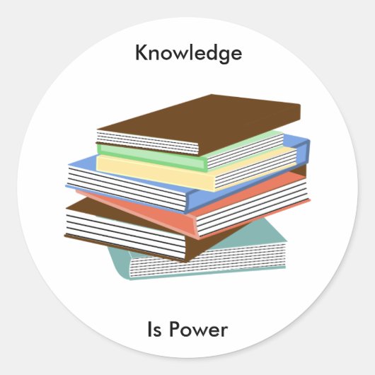 Books_Sticker Runder Aufkleber (Vorderseite)