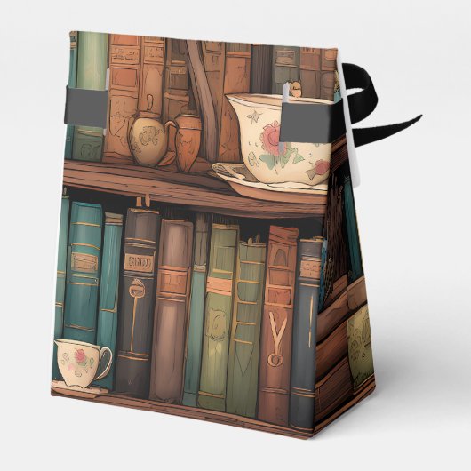 Books, Teapots and Plants on Shelves Geschenkschachtel (Rückseite)