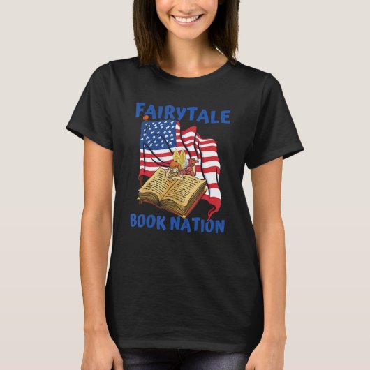 Books Us Flag Bookworm Librarian  Writer Novel Boo T-Shirt (Vorderseite)