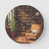 BookShelf  Runde Wanduhr (Vorderseite)
