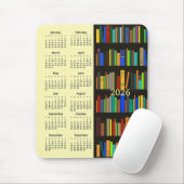 Bookshelves 2026 Calendar Mousepad (Mit Mouse)
