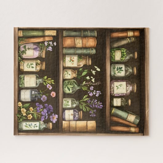 Bookshelves and Herbals Puzzle (Horizontal)