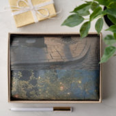 Bookshop auf der Nachtdekoupage Seidenpapier (Geschenk)