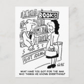 Bookshop Customer asks Shopkeeper a Question Postkarte (Vorderseite)