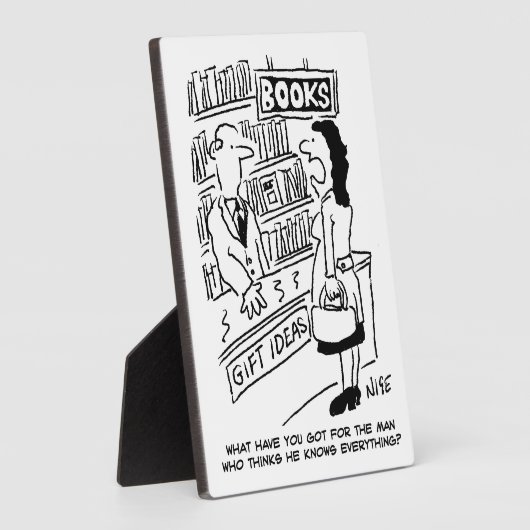 Bookshop Kunde frage Shopkeeper eine Frage Fotoplatte (Seite)