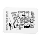 Bookshop Kunde frage Shopkeeper eine Frage Magnet (Horizontal)