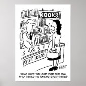 Bookshop Kunde frage Shopkeeper eine Frage Poster (Vorne)