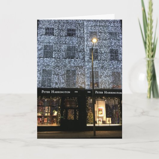 Bookshop Night Fotografy Christmas Fulham Road Karte (Vorderseite)